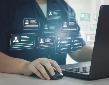 A man using a laptop