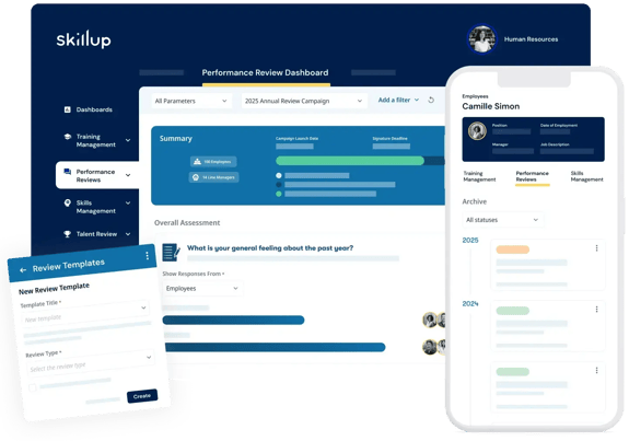 Dashboard for Skillup's performance review module