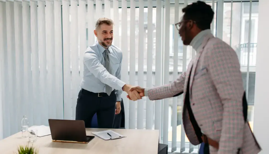 Two men shaking hands