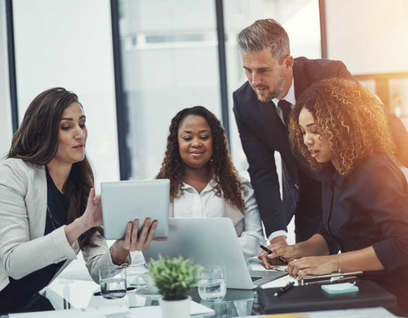 People working together in an office